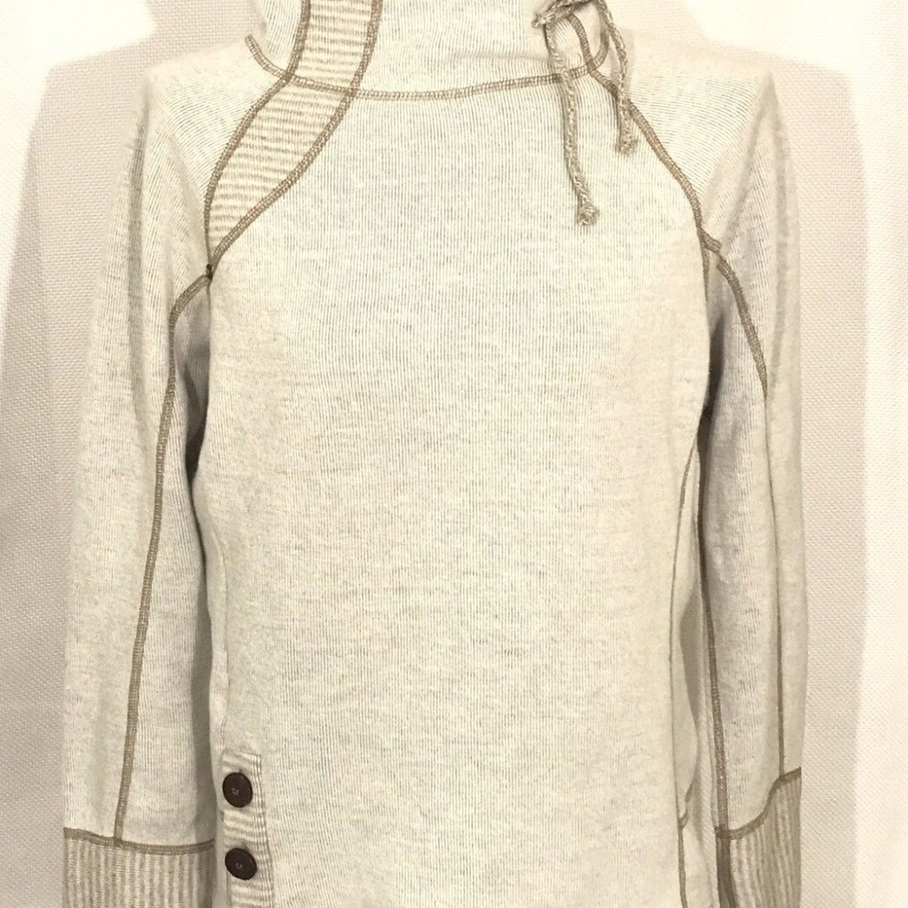 Prana Wool fleece lined sweater size Large